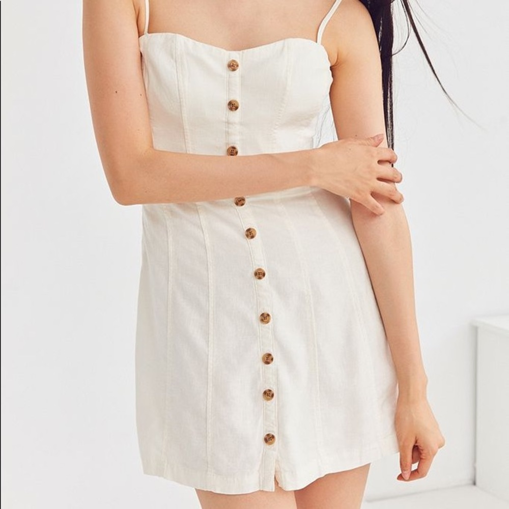 Urban Outfitters Lilyanna Linen Button-Down Dress
